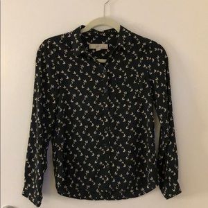 Loft butterfly button shirt 🦋